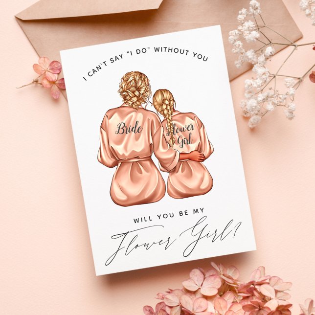 Kommer du att bli min blomma flicka? Flickor i Sil Inbjudningar (Skapare uppladdad)
