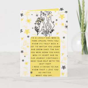 Kommer du att bli min blomma flicka? Flower Girl D Kort
