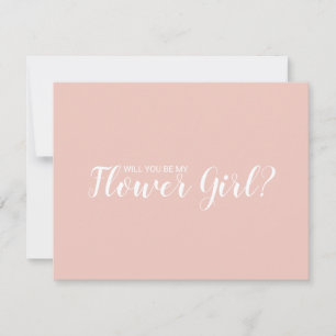 Kommer du att bli min blomma flicka? Flower Girl F Inbjudningar