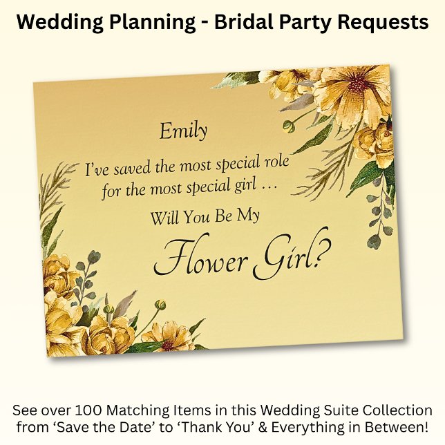 Kommer du att bli min blomma flicka? Golden Gula b (Skapare uppladdad)