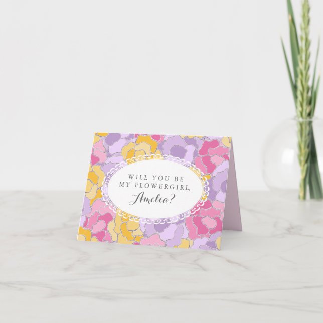 "Kommer du att bli min blomma flicka?" Kort för hä (Framsida)