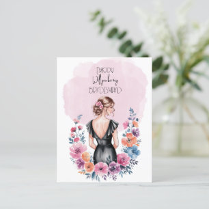 Kommer du att bli min Blommigt? Helg Vykort