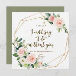 Kommer du att bli min  blommigt? inbjudningar