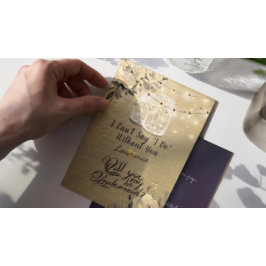 Kommer du att bli min Blommigt Mason Burk Ljus? Inbjudningar