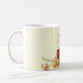 Kommer du att bli min Blommigt Vintage Mugg? Kaffemugg