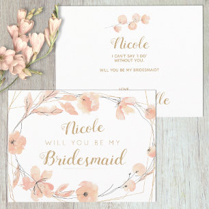 Kommer du att bli min blommor? inbjudan vykort