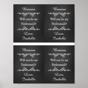 Kommer du att bli min bridesaid Anpassningsbar Vin Poster
