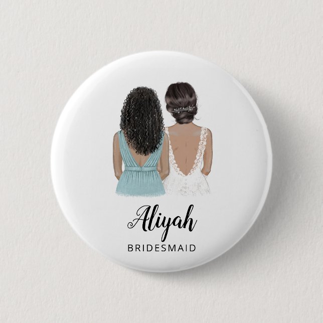 Kommer du att bli min bridesaid Frieri Badge? Knapp (Framsida)