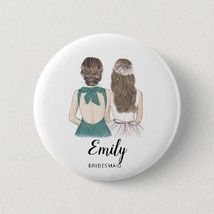 Kommer du att bli min bridesaid Frieri Badge? Knapp