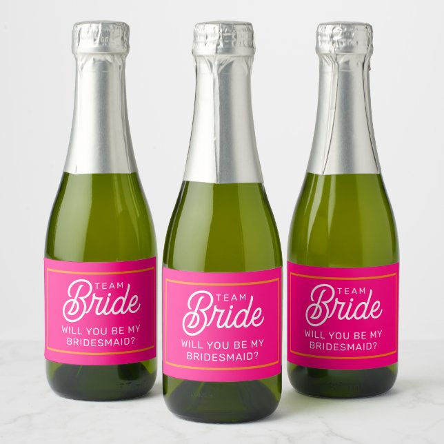 Kommer du att bli min bridesaid Mini Sparkling Vin (Flaskor)