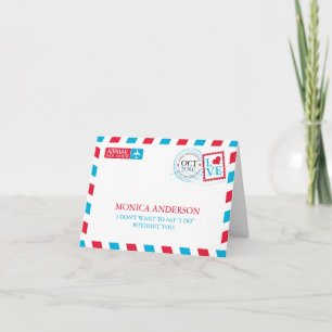 Kommer du att bli min Bridesmaid Airmail? Inbjudan