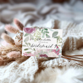 Kommer du att bli min Bridesmaid Boho Blommigt Wat Anteckningskort