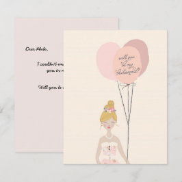 Kommer du att bli min Bridesmaid? | Bridesmaid Car Inbjudningar