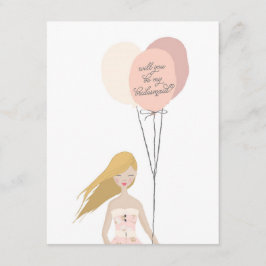 Kommer du att bli min Bridesmaid? | Bridesmaid Car Inbjudningar