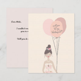 Kommer du att bli min Bridesmaid? | Bridesmaid Car Inbjudningar