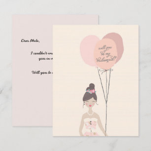 Kommer du att bli min Bridesmaid? Bridesmaid Car Inbjudningar