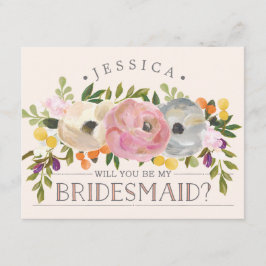 Kommer du att bli min Bridesmaid - Bridesmaid Card Inbjudningar