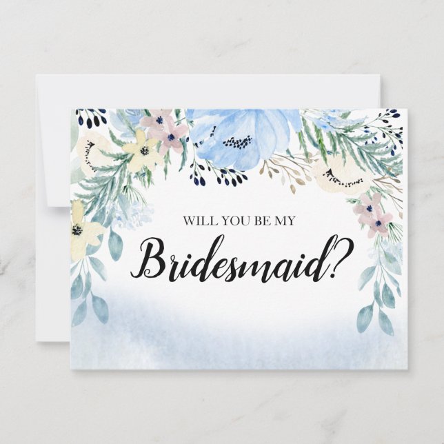 Kommer du att bli min bridesmaid? | Bridesmedalkor Inbjudningar (Framsida)