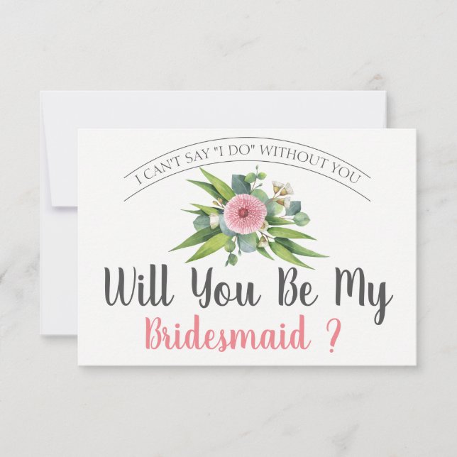 Kommer du att bli min bridesmaid? | Bridesmedalkor Inbjudningar (Framsida)