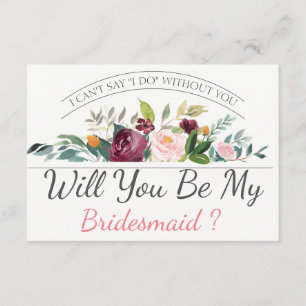 Kommer du att bli min bridesmaid? Bridesmedalkor Inbjudningar