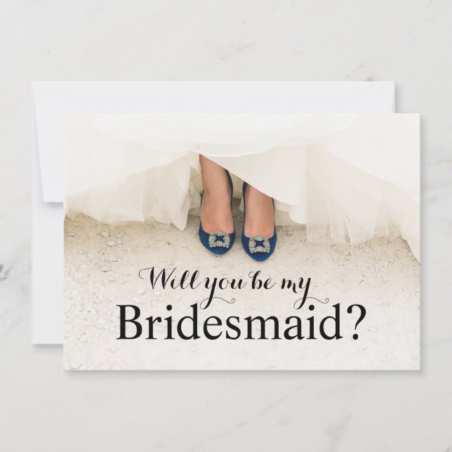 Kommer du att bli min Bridesmaid Bröllop Dress? Inbjudningar (Framsida)