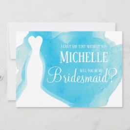Kommer du att bli min Bridesmaid? Bröllop Gown Wat Inbjudningar