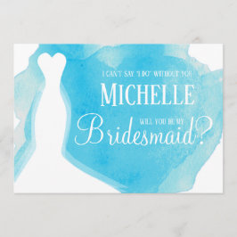 Kommer du att bli min Bridesmaid? Bröllop Gown Wat Inbjudningar