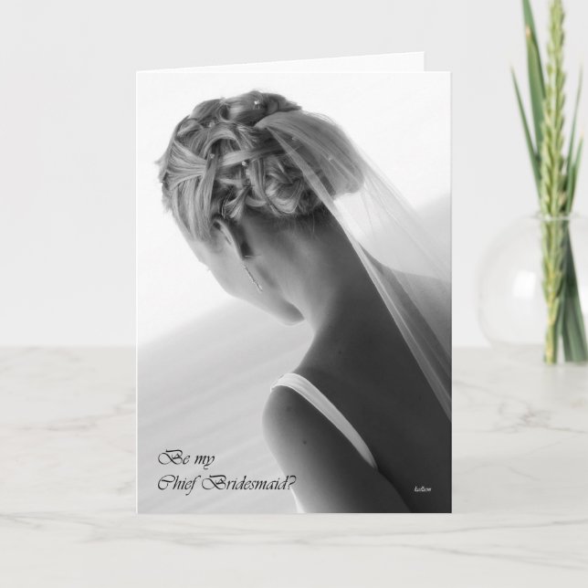 Kommer du att bli min Bridesmaid? bröllop? Inbjudan (Framsida)