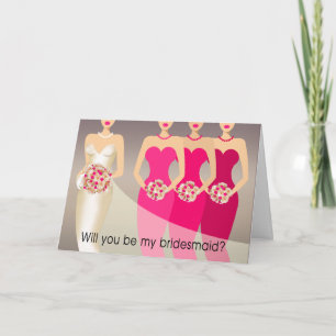 Kommer du att bli min Bridesmaid? Brudens sida f Inbjudan