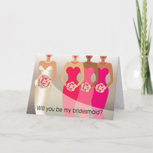 Kommer du att bli min Bridesmaid? Brudens sida f Inbjudan