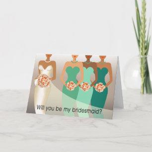 Kommer du att bli min Bridesmaid? Brudens sida g Inbjudan