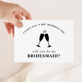 Kommer du att bli min Bridesmaid? Brunch & Bubly Inbjudningar
