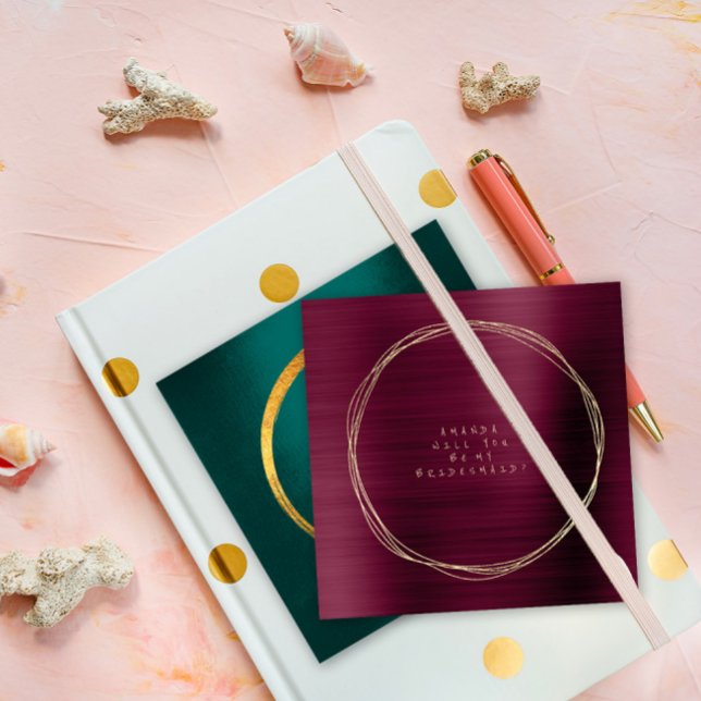 Kommer du att bli min Bridesmaid Burgundy Maroon G Inbjudningar (Skapare uppladdad)