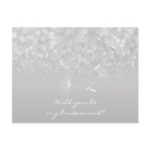 Kommer du att bli min Bridesmaid Dandelion Grått S