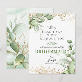 Kommer du att bli min Bridesmaid? | Eucalyptus Inbjudningar