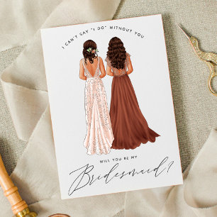 Kommer du att bli min Bridesmaid? Flickor i Gäger Inbjudningar
