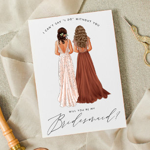 Kommer du att bli min Bridesmaid? Flickor i Gäger Inbjudningar