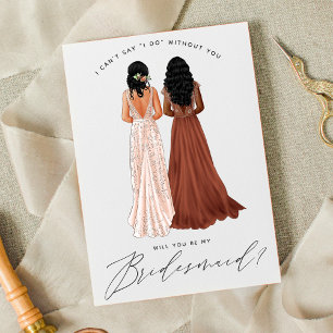Kommer du att bli min Bridesmaid? Flickor i Gäger Inbjudningar
