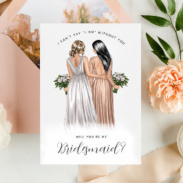 Kommer du att bli min Bridesmaid? Flickor i Gäger Inbjudningar