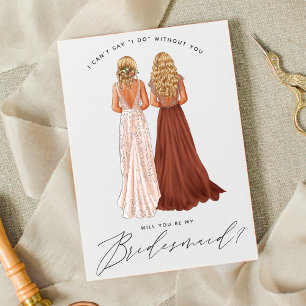 Kommer du att bli min Bridesmaid? Flickor i Gäger Inbjudningar