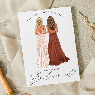 Kommer du att bli min Bridesmaid? Flickor i Gäger Inbjudningar