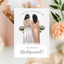 Kommer du att bli min Bridesmaid? Flickor i Gäger Inbjudningar