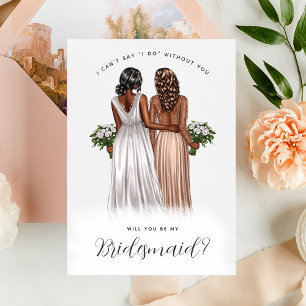 Kommer du att bli min Bridesmaid? Flickor i Gäger Inbjudningar