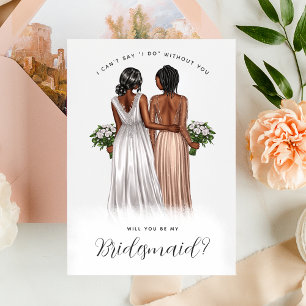 Kommer du att bli min Bridesmaid? Flickor i Gäger  Inbjudningar