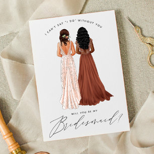 Kommer du att bli min Bridesmaid? Flickor i Gäger Inbjudningar