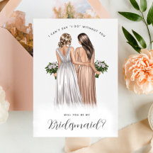 Kommer du att bli min Bridesmaid? Flickor i Gäger