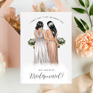 Kommer du att bli min Bridesmaid? Flickor i Gäger Inbjudningar