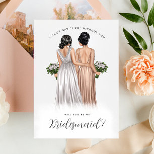 Kommer du att bli min Bridesmaid? Flickor i Gäger Inbjudningar
