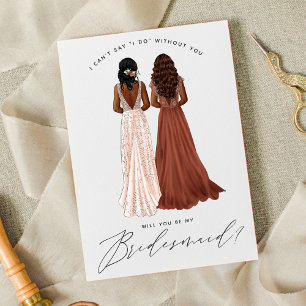 Kommer du att bli min Bridesmaid? Flickor i Gäger Inbjudningar