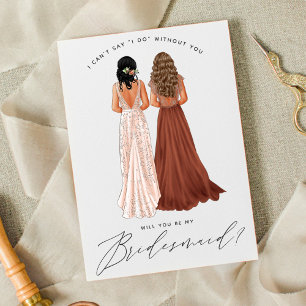 Kommer du att bli min Bridesmaid? Flickor i Gäger Inbjudningar